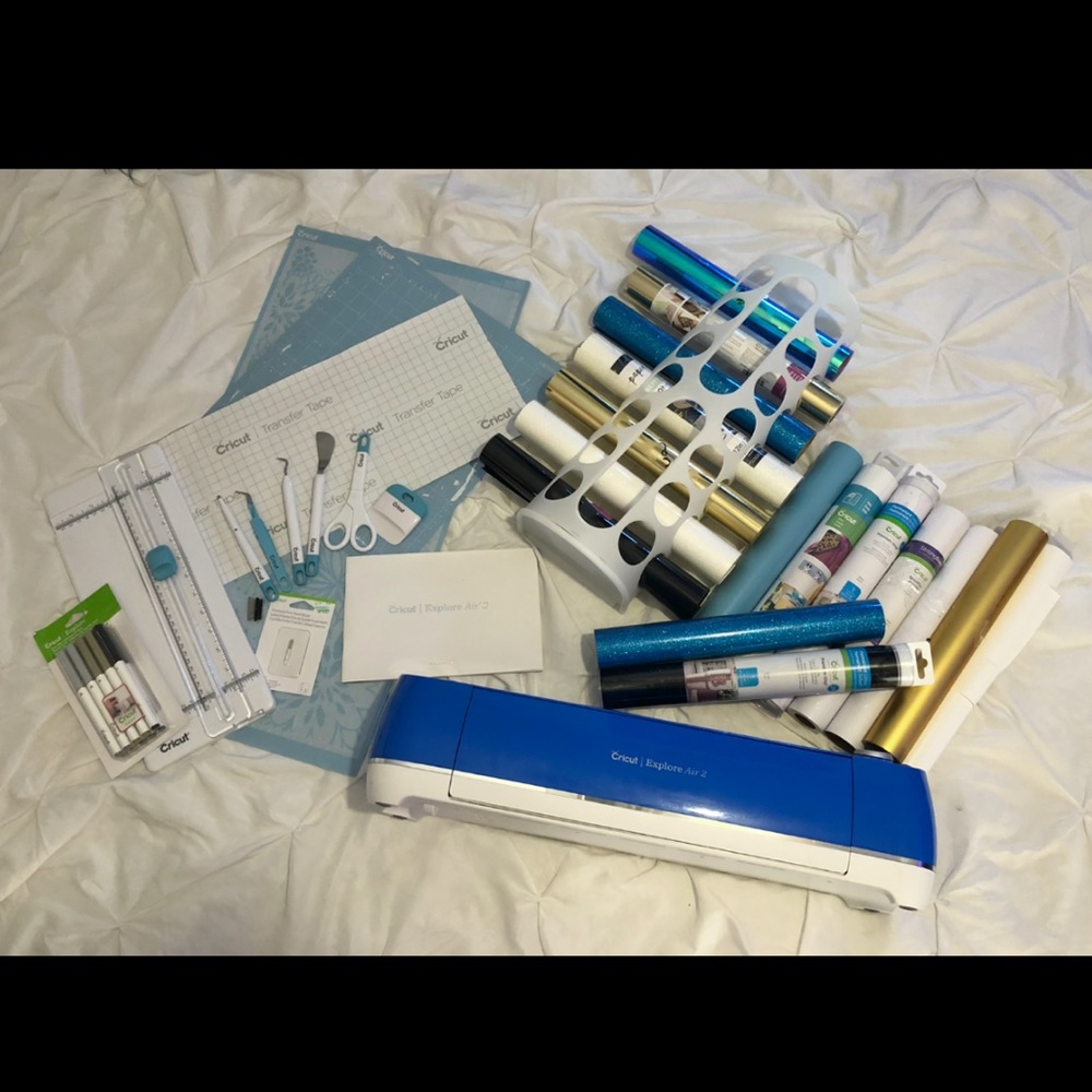*Limited Edition* Cobalt Cricut Explore Air 2 with Cricut vinyl, tool bundle
